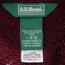 [PT12834] エルエルビーン フリースジャケット ボルドー系 L/14-16 L.L.Bean_画像6