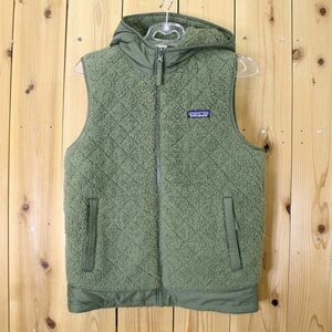 [PT12841] パタゴニア リバーシブルベスト フリース グリーン系 S Patagonia