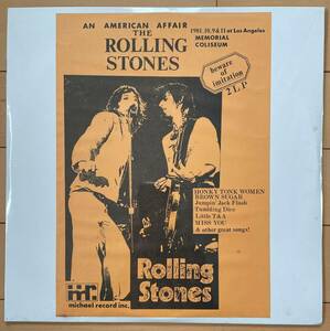 レア！2LP コレクター盤「An American Affair The Rolling Stones」1981.10.9/11 LA Memorial Coliseum キースリチャーズ ミックジャガー
