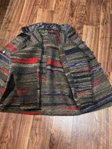 手作り　手織り　大島裂き織り　半コート　ジャケット_画像2
