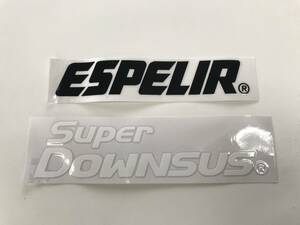 送料無料【エスペリア スーパーダウンサス 切文字 転写 ステッカー ESPELIR SUPER DOWNSUS】サスペンション ローダウン メーカー中古シール