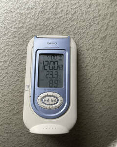 生産終了カシオ　温・湿度計付電波時計　　 CASIO DQD-600J-7JF　　　　動作確認済み（電池蓋無い)