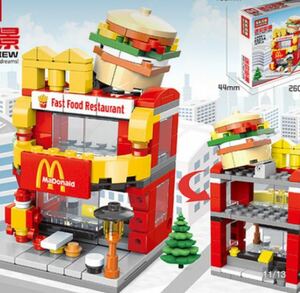 マック風、スタバ風 ビルディングブロック　ショップ　おもちゃ 互換　LEGO互換製品