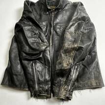 60’s 70's Brooks Leather Sportswear レザージャケット 60s 70s TALONジッパー 涙タロン ヴィンテージ vintage ジャンクコンディション_画像5