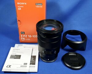 SONY E PZ 18-105mm F4 G OSS 　APC-C用標準レンズ　パワーズーム　中古美品 保証残あり　