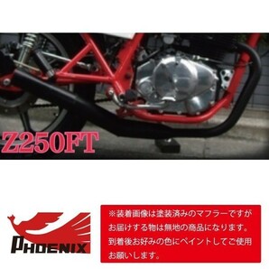 Z250FT フェニックスレーシング ショート管 無地 新品 【SPキャンペーン！】 ショートマフラー KZ250Aの画像2