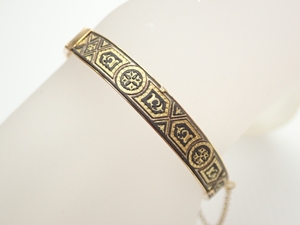 K968　ヴィンテージ バングル 金象嵌細工 アクセサリー Vintage bracelet bangle