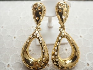 K504　ヴィンテージ イヤリング ゴールドカラー Vintage earring