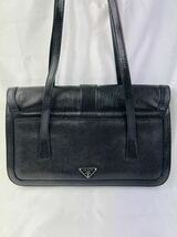 PRADA ハンドバッグ レザー BR0589 ブラック色 C2_画像4