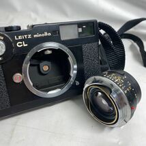 K201-003 希少 LEITZ MINOLTA ライツミノルタ CL ライカ シャッター動作確認済み 現状品 巻き上げレバー欠け&本体側面上部にヘコみ傷有_画像4