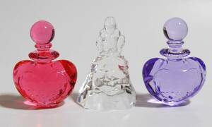 アクリルアイス プリンセス お姫様 クリスタル パフューム 香水瓶 パープル ピンク セット 置物 クリスタル風 オブジェ フィギュア
