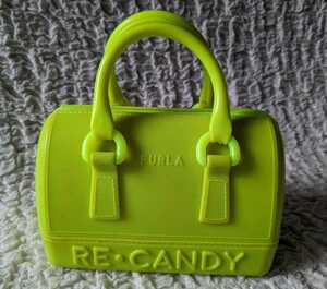 FURLA フルラ●RE CANDY キャンディ ハンドバッグ 蛍光イエロー