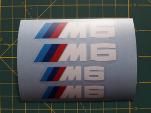 送料無料 BMW M 6 Brake Caliper Decal Stickers ディスクブレーキ ステッカー シール デカール ホワイト 4枚セット