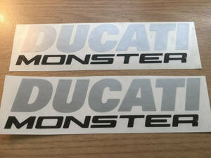 送料無料 Ducati Monster Petrol tank decal sticker ドゥカティ ステッカー シール デカール 2枚セット 140mm x 36mm