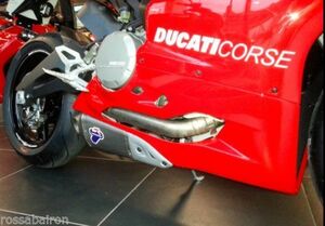 送料無料 DUCATI CORSE PANIGALE PRESPAZIATI SBK Decal Sticker ドゥカティ ステッカー シール デカール 2枚セット ホワイト 350mm