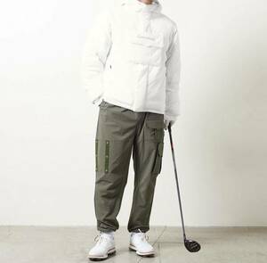 ★未使用★UNITED ARROWS golf ユナイテッドアローズ ゴルフ TaylorMade コラボ ユニセックス トランスフォーマー 2way中綿ジャケット M 白