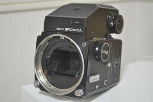 稀少現状品 ゼンザブロニカ ZENZA BRONICA ETR ボディ AEファインダー 120フィルムバック ♯A4962