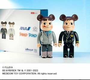 ＜ANA＞ BE＠RBRICK for ANA　CAPTAIN ポコちゃん ＆ CA10代目 ペコちゃん　1000％ 2体セット