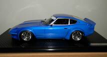 イグニッションモデル IG0955 1/18 Nissan Fairlady 240ZG (HS30) Full Works Blue　ジャンク_画像2