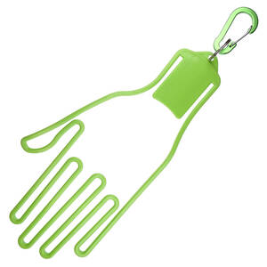 ゴルフグローブハンガー グリーン カラビナフック 手袋ホルダー 単品 片手用 左右共用 メンズ レディース 乾燥 型崩れ防止