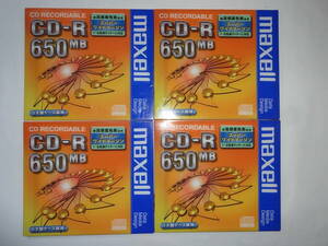 【4枚セット】マクセル maxell CD-R74XL . C1P 日本製 8倍速 低速CD-R【未開封・新品】送料無料