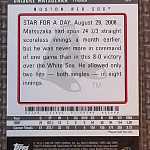 2009 Topps Ticket To Stardom #124 DAISUKE MATSUZAKA Boston Red Sox Saitama Seibu Lionsの画像2