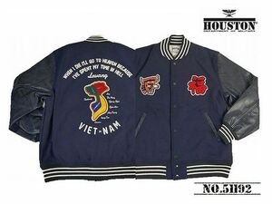 【送料無料 42%OFF】HOUSTON ヒューストン メルトン アワードジャケット　「VIETNAM」 NO.51192 NAVY_XXLサイズ