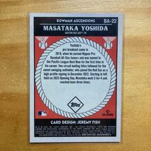 吉田正尚　 BOWMAN ASCENSIONS 2023 BOWMAN CHROME RC CASE HIT RED SOX BA-22_画像2