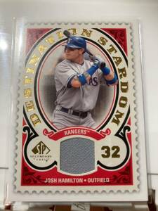 2009 UD SP JOSH HAMILTON JERSEY RANGERS