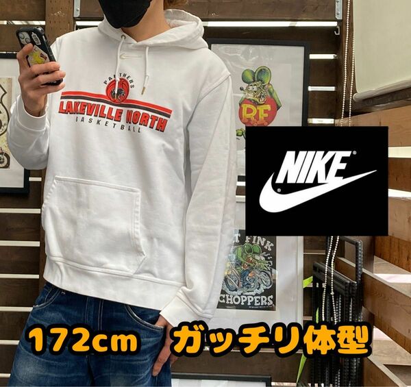 NIKE ナイキ　カレッジ　パーカー　裏起毛　スウェット　us古着