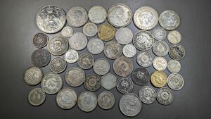 S1196 古美術 古銭 硬貨 銀貨 日本コイン 外貨 旧硬貨 まとめ アンティーク