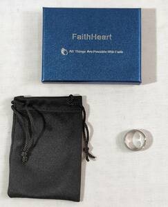 【1円出品】FaithHeart リング ステンレス製 シンプル 鏡面 鏡面加工 仕上げ おしゃれ 幅8mm クラシック アクセサリー サイズ11 シルバー