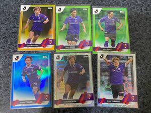 Topps J-league Flagship 2023 Foil Jリーグ フラッグシップ シリアル パラレル /99 /75 50枚限定 京都 サンガ 6枚セット 松田天馬 井上 