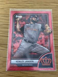 topps WBC 2023 parallel 5枚限定 Red Hot Foil レッド パラレル Kenley Jansen レッドソックス オランダ代表 ケンリー ジェンセン 2/5