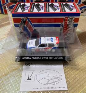 1C13★CM’s1/64★ラリーカーコレクション★日産 ニッサン SS.14★NISSANパルサー PULSAR GTI-R 1991 Acropolisアクロポリス #18★未使用