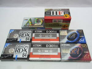 ★カセットテープ 計11本 DENON RD-X64 TDK D30 AD-46F SR-X64R AD-X64A SONY 4C-10HF 未使用品 現状★60