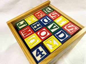 貴重！トイストーリーにも出ていた物に似ている ABC WOOD BLOCKS ブロック 48個入り☆TOY STORY ディスプレイ インテリアにもおすすめ