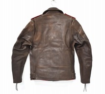 FAR EASTERN ENTHUSIASTファーイースタンエンスージアストROWDY DUBBLE RIDERS JACKETダブルライダースジャケットF.E.E レザー ブルゾン S_画像2