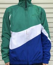 即決Mサイズ　NIKE ウーブン ジャケット HBR STMT WOVEN JACKET AR3133-340 BIG SWOOSH 新品未使用_画像7