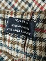 【 ZARA★ザラ】チェックワイド柄パンツ・ストレッチ・センタープレス入り・裏地なし・やや薄手・Ｌサイズ_画像8