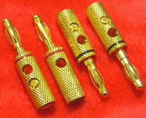  bargain sale / banana plug Atype 4 piece SET new goods gilding banana Jack 