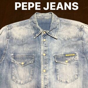 ぺぺジーンズ　デニムシャツ　 長袖　Pepe Jeans ウエスタンシャツ