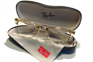 【未使用！】Rey-Ban レイバン　Clubmaster Optics　RB 5154 5762 イエロー＆ゴールド　クリア系