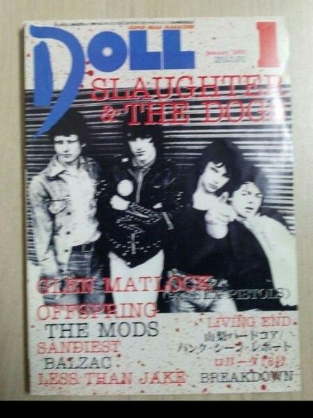 DOLL 2001年1月号NO.161パンク専門誌 SLAUGHTER ＆ THE DOGS PUNK雑誌 ドール