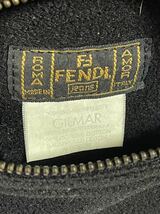 ビンテージ ジャケット FENDI フェンディ リバーシブルジャケット ブルゾン ズッカ ボア 黒 イタリア製 Lサイズ メンズ ( 汚れあります )_画像6