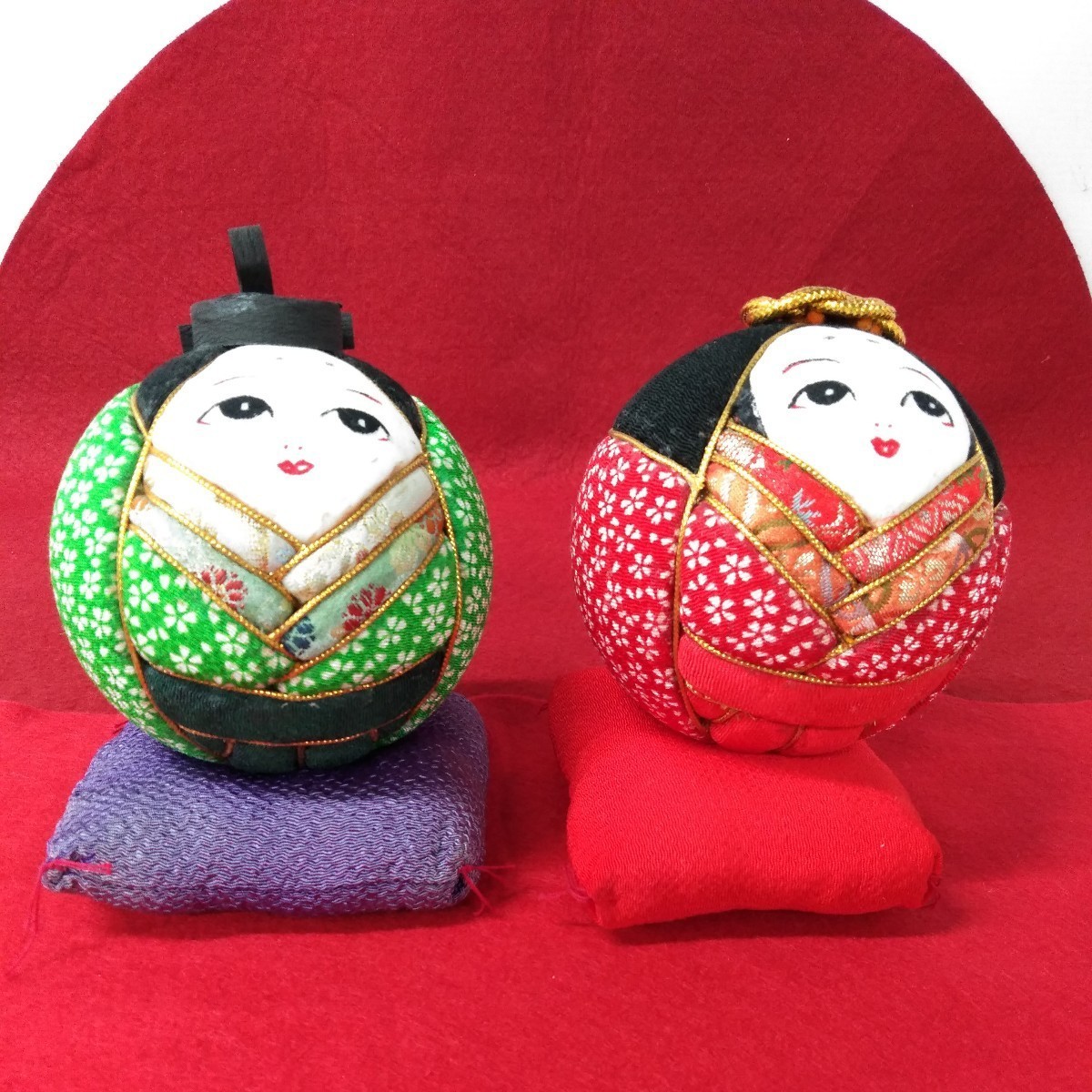 g_t R022 [Handmade] Temari Hina Doll It looks like it has been stored for a long time. How about using it as interior decoration for Hinamatsuri, season, Annual Events, Doll's Festival, Hina Dolls