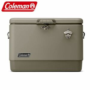 [ unused ] Coleman Coleman cooler-box keep cool seiji green 54QT steel belt R cooler,air conditioner 2159598 A-23 0076501170955