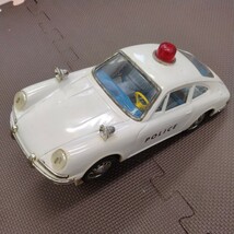 パトカー　ポルシェ　911　アオシン　日本製　ブリキ　昭和　レトロ　箱付き　レア　ビンテージ　当時物_画像2