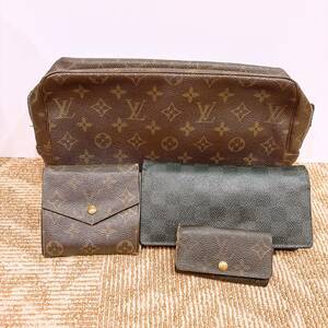 中古品 ルイヴィトン LOUIS VUITTON 財布 長財布 キーケース バッグ モノグラム ダミエ まとめて 4点セット