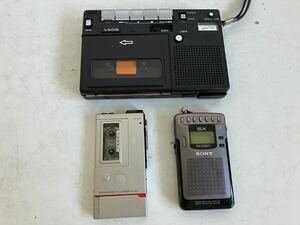 SONY CASSETTE-CORDER TC-1100B 他 中古品 ポータブルカセットプレーヤー マイクロカセット ラジオ ※ジャンク品※